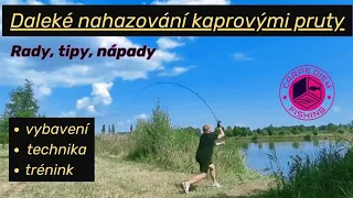 daleké nahazování kaprovými pruty sportex 12 ft, 3,25 lb, správná technika náhozu, trénink #fishing