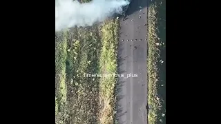 Russian MT-LB driver pulls into a road full of TM-62 anti-tank mines. The result is expected.