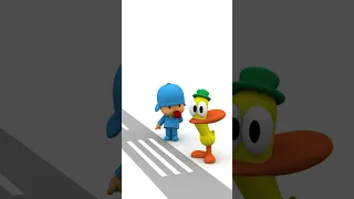 🚦 Pocoyo teaches you to cross the street #shorts