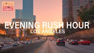 Driving in Los Angeles Freeway during Evening Rush Hour Traffic - Downtown LA to Playa Del Rey