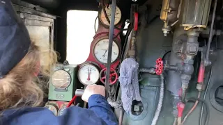 Lady steam train driver Coalcliff Tunnel cab ride 5917 The Picnic Train