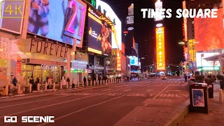 Times Square Walk Manhattan NY | NYC 4K | GO SCENIC