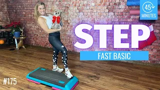 FAST BASIC STEP AEROBICS WORKOUT | 138 BPM STEP CLASS | #175