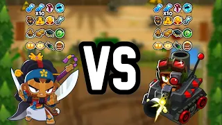 Btd6 God Boosted Sauda VS God Boosted Captain Churchill!  (Who Will Win?)