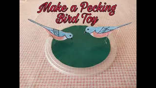 Make a Pecking Bird toy with cardboard