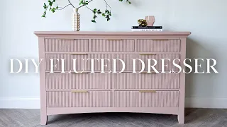 DIY Fluted Furniture // Spraying Furniture // Sherwin Williams Color of the Year 2023 Redend Point