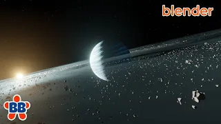 Fast Space Planet Rings Scene in Blender 2.8 EEVEE - Quick and Dirty