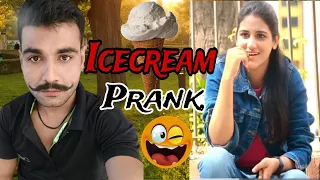 icecream🍦on girl prank 😄 wait for twist ice cream prank