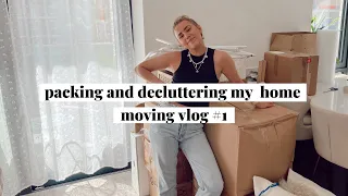 IM BACK!! Packing Up My Home & Decluttering EVERYTHING | Moving Vlog #1 | jessmsheppard