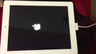 Ipad in low battery and apple logo endless loop