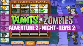 Plant vs Zombie - Adventure 2 - Night - Level 2 #plantsvszombies #mobilegame