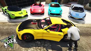 GTA 5 - Stealing Luxury Ferrari Cars with Franklin! | (GTA V Real Life Cars #38)