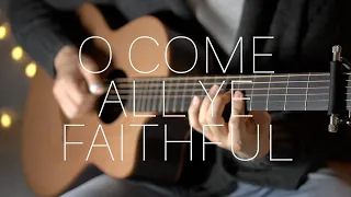 O Come All Ye Faithful - Christmas Fingerstyle Guitar Instrumental Cover with Lyrics