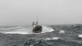 Fishing in poor weather(North Sea gale )