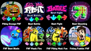 FNF Sliced, Annoying Pibby Orange, Music Dash, Beat Battle, FNF Beat Blade, Raptime Battle