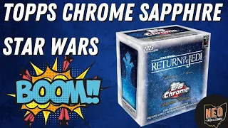 Topps Chrome Star Wars Return of the Jedi Sapphire Box opening, Gold & Color Match? LOADED BOX?!?!