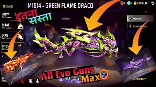 Evo M1014 Green Flame Draco MAX Level Upgrade! How To Max Level Evo Guns In Less Daimonds New Tricks