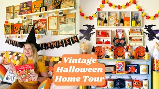 Vintage Halloween Kitchen, Dining Room & Living Room Retro Home Tour
