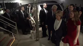 Clinton and Trump arrive for second presidential debate