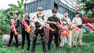 LTT Game Nerf War : Couple Warriors SEAL X Nerf Guns Fight Criminal The Captain's Revenge