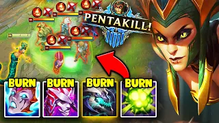 Cassiopeia but I have EVERY Source of Burn in the game (PENTAKILL IN SECONDS)