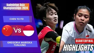 Chen Yu Fei (CHN) vs Gregoria Mariska Tunjung (INA) - QF | Badminton Asia Championships 2024