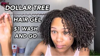 $1 Wash & Go On Natural Hair Using Dollar Tree Extreme Level 10 Gel | Wetline Dupe?