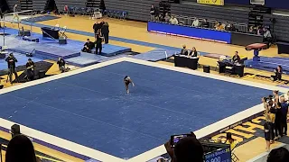 University of Michigan gymnastics vs Oklahoma. Gabby Wilson on floor.