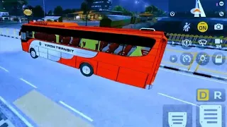 I AM Driving New AC Sleeper Coach Red Bus At Ferry Ghat Area II Bus Simulator Indonesia II Full HD