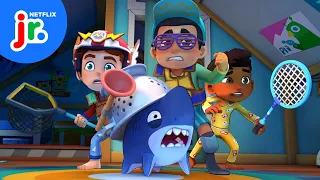 Sharkdog's Spookiest Showdowns! 🤖🦈 Compilation | Sharkdog | Netflix Jr