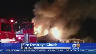 Fire Destroys Riverside County Church; Investigation Underway