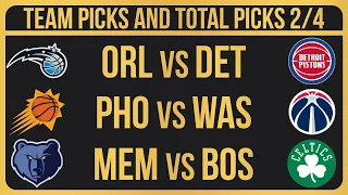 FREE NBA Picks Today 2/4/24 NBA Picks and Predictions