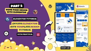 [Part 2] Home page design with Elementor | Elementor kits design tutorial 2024 For Beginners