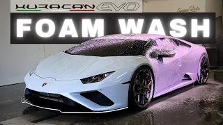 Lamborghini Huracan Evo Foam Wash - Exterior Auto Detailing (Satisfying ASMR)