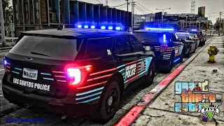 Playing GTA 5 As A POLICE OFFICER City Patrol| GTA 5 Lspdfr Mod| 4K