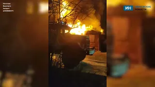 В Иванове ночью сгорел нежилой дом