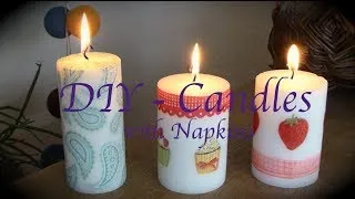 DIY Candles with Paper Napkins