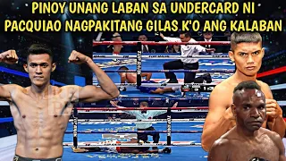 🇵🇭 Pinoy Na Undercard Ni Pacquiao Nagpakitang Gilas K'O Ang 2 Indonesian Boxer