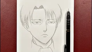 Anime drawing | how to draw Levi Ackerman step-by-step using just a pencil