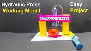hydraulic press working model science exhibition | DIY pandit