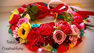 ❗️МК/DIY  🌹Український віночок 🌹/ Фоаміран / Ukrainian foam crown / @nataliyacreativehome3135