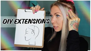 extensions on fine thin hair DIY: placement + diagram | beginner friendly tape ins