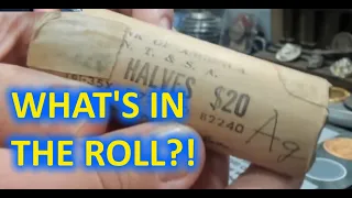 What's in this 1970s wrapped silver half dollar roll?!