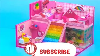 2#diy MINIATURE HOUSE COMPILATION BUILD MCDONALDS MINIATURE HOUSE FROM CARDBOAED POLYMER CLAY