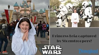 Princess Leia captured by Stormtroopers at Disneyland!!