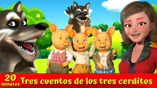 🐷📚 ¡Tres Cuentos de los Tres Cerditos y el Lobo Feroz! 🐺🎶 | Historias y Canciones para Niños ✨"