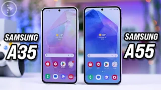 Samsung Galaxy A35 & A55 5G Unboxing - Camera, Design, Display & Antutu Benchmark Performance Test