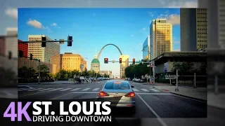 St. Louis 4K60fps - Driving Downtown - Missouri, USA