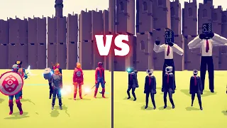 HERO MARVELS TEAM VS CAMERAMAN TEAM - Totally accurate battle simulator | TABS