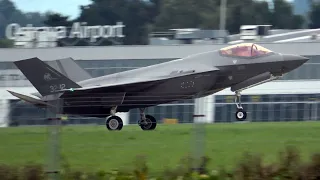 4Kᵁᴴᴰ Lockheed Martin F-35A Lightning II Italian Air Force Arrival @ NATO DAYS